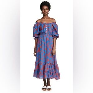 Carolina K Blue Alexa Maxi Dress Size Small